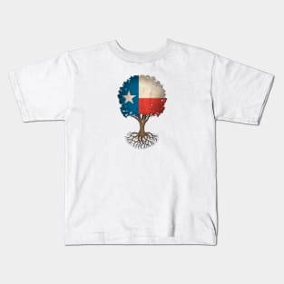 Tree of Life with Texas Flag Kids T-Shirt